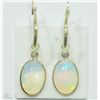 Image 1 : #8-14KT YELLOW GOLD OPAL & DIAMOND EARRINGS