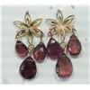 Image 1 : #12-10KT YELLOW GOLD PINK TOURMALINE EARRINGS