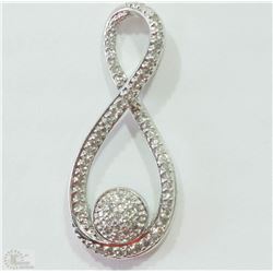#13-STERLING SILVER DIAMOND PENDANT