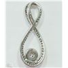 Image 2 : #13-STERLING SILVER DIAMOND PENDANT