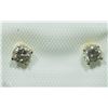 Image 1 : #14-14KT WHITE GOLD DIAMOND EARRINGS