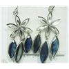 Image 1 : #17-14KT WHITE GOLD SAPPHIRE EARRINGS