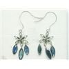 Image 2 : #17-14KT WHITE GOLD SAPPHIRE EARRINGS
