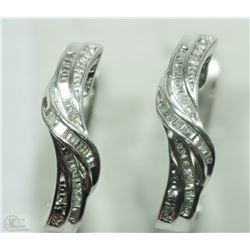 #20-STERLING SILVER DIAMOND EARRINGS