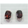 Image 1 : #21-STERLING SILVER GARNET EARRINGS