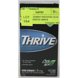 THRIVE COOLMINT NICOTINE GUM EXTRA STRENGTH 108PCS