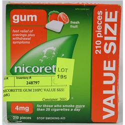 NICORETTE GUM 210PC VALUE SIZE 4MG
