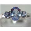 Image 1 : #27-STERLING SILVER TANZANITE RING SIZE 8