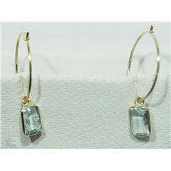 #31-10KT GOLD AQUAMARINE EARRINGS