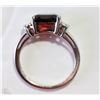 Image 3 : #32-STERLING SILVER GARNET RING SIZE 7.5