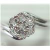Image 1 : #38-STERLING SILVER 7 DIAMOND RING