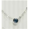 Image 1 : #39-10KT WHITE GOLD BLUE DIAMOND NECKLACE