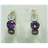 Image 1 : #46-10KT GOLD AMETHYST EARRINGS
