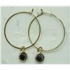Image 1 : #48-14KT YELLOW GOLD BLACK DIAMOND EARRINGS