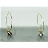 Image 2 : #48-14KT YELLOW GOLD BLACK DIAMOND EARRINGS