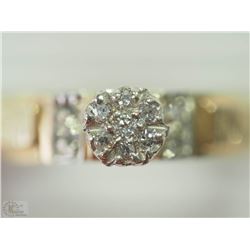 #49-10KT YELLOW -WHITE GOLD DIAMOND RING