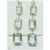 Image 1 : #50-14KT YELLOW GOLD AQUAMARINE EARRINGS