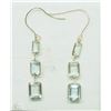 Image 2 : #50-14KT YELLOW GOLD AQUAMARINE EARRINGS