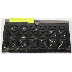 BLACK LEATHER LOOK WALLET