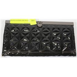 BLACK LEATHER LOOK WALLET