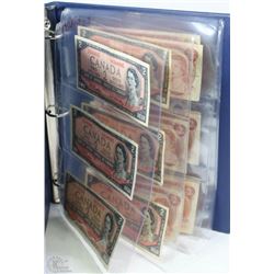 4) BINDER WITH $2 CANADIAN BANK NOTE COLLECTION