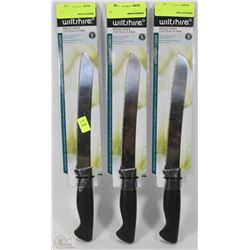 LOT OF 3 WILTSHIRE BREAD KNIVES