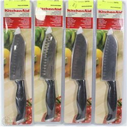 LOT OF 4 KITCHENAID 5" SANTOKU KNIVES