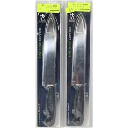 TWO J.A. HENKLES 8" FINE EDGE KNIVES