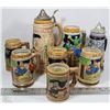 Image 1 : FLAT OF 8 BEER STEINS