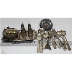 FLAT OF VINTAGE SILVER PLATED ITEMS