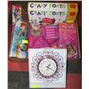 Image 1 : XL FLAT OF NEW GIRLS TOYS,PINK JEWELLED CLOCK AND