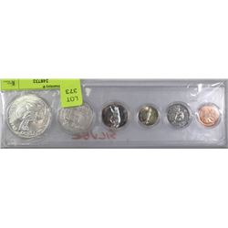 12) SILVER CANADIAN COIN SET IN CLEAR CASE