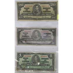 9) SHEET OF 1937 BANKNOTES