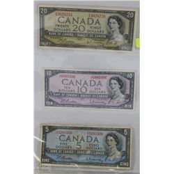8) SHEET OF 1954 BANKNOTES