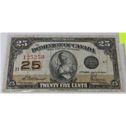 31) 1923 DOMINION OF CANADA SHINPLASTER