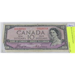 28) 1954 $10 DEVILS FACE