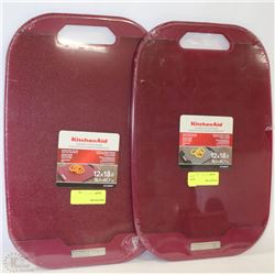 LOT OF 2 NEW KITCHEN AID NON-SLIP CUTTING BOARDS