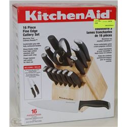 NEW KITCHENAID 16 PC CUTLERY SET WITH BLOCK