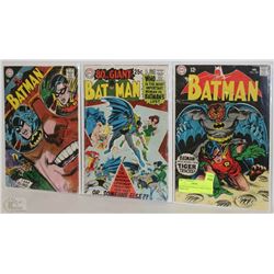 SILVER AGE BATMAN COMICS FROM 1968 & 1969