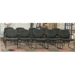 LOT OF 12 WAITING ROOM CHAIRS