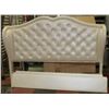 Image 1 : SHOWHOME KINGSIZE BEIGE DELUXE NAILHEAD BEDFRAME