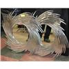 Image 1 : 2  CUSTOM METAL WALL HANGING MIRRORS AS IS ( SHARP
