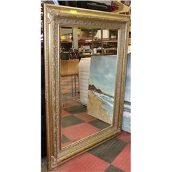 LARGE SHOWHOME GOLD TONE FRAMED MIRROR
