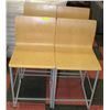 Image 1 : LOT OF 4 NEW MAPLE BAR CHAIRS