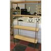 Image 1 : 4 SHELF  WOOD AND METAL SHELVING UNIT