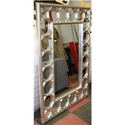 LARGE SHOWHOME SILVERTONE ORNATE MIRROR