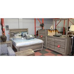 NEW 8 PC QUEEN SIZE BEDROOM SUITE MATTRESS NOT INC