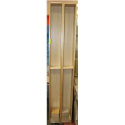 PAIR OF MEDIA RACKS APPROX 7' H WITH SHELVES