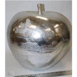 LARGE SHOWHOME SILVERTONE APPLE ORNAMENT