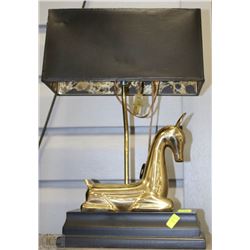 MID-CENTURY MODERN BRASS DEER TABLE LAMP (19"H)